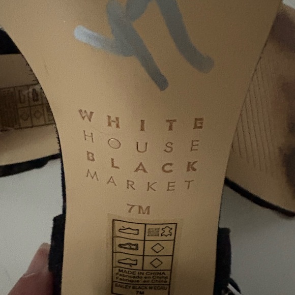 White House Black Market Black and Cream Heels - Picture 6 of 8